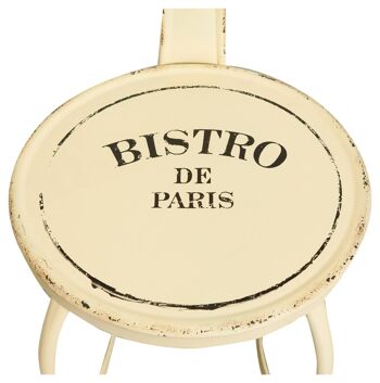 Chaise De Forme "Bistro De Paris" En Fer Blanc Finition F1319 3