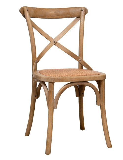 Sedia Thonet In Massello Di Frassino E Seduta Rattan L5894