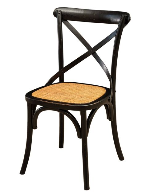 Sedia Thonet In Massello Di Frassino E Seduta Rattan L7506-2