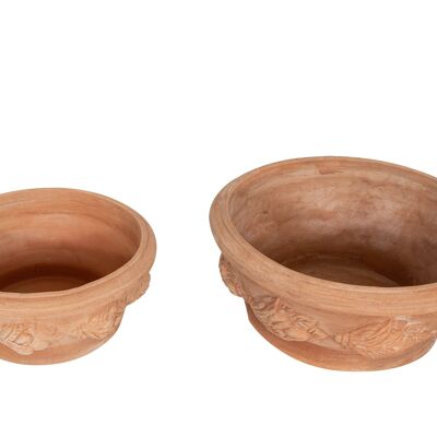 Set 2 Ciotole In Terracotta 100% Made In Italy Inte T0671-2