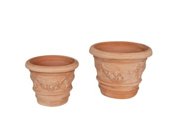 Set 2 Vases En Terre Cuite 100% Made In Italy Interam T0678-2 4