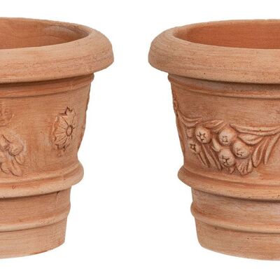 Set 4 Vaso Cesta Cestina Terracotta 100% Made In T0676-4