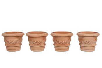 Set 4 Vase Cesta Cestina Terre Cuite 100% Made In T0676-4 3