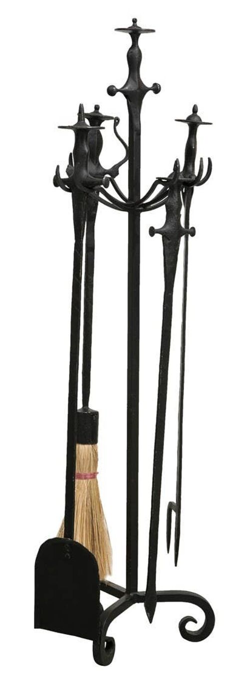 Set Attrezzi Da Camino In Ferro  L29xpr29xh103 Cm