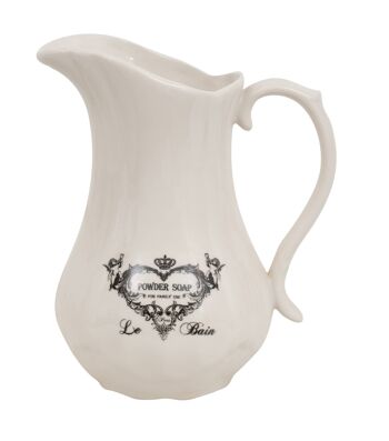 Service à Dressing "Savon Poudre" En Porcelaine Blanche Décorée 3