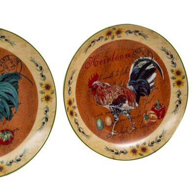 Set Tre Piatti Decorativi Da Parete In Ceramica Decor C1358
