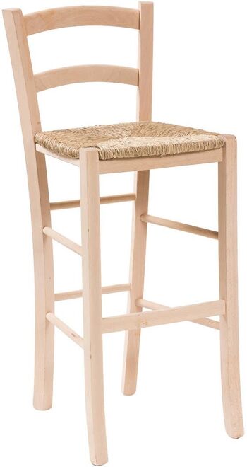 Tabouret De Bar En Hêtre Massif Brut Avec L5440-G 1