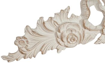 Dessus de porte en bois finition blanc antique L6388 3