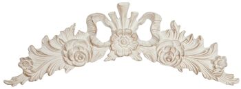 Dessus de porte en bois finition blanc antique L6388 2