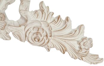 Dessus de porte en bois finition blanc antique L6388 4