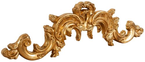 Sopraporta In Legno Finitura Foglia Oro Anticato L6399