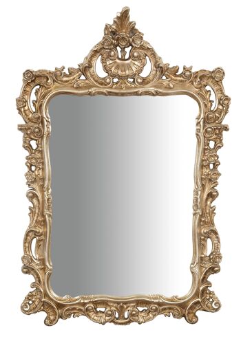 Miroir mural en bois finition anti-argent L7285-A 2