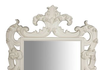 Miroir mural en bois finition blanc antique L7289-B 3