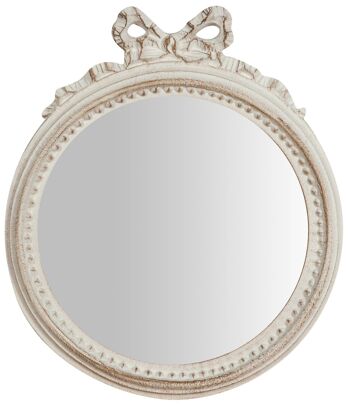 Miroir Mural En Bois Finition Blanc Antique L6456 2