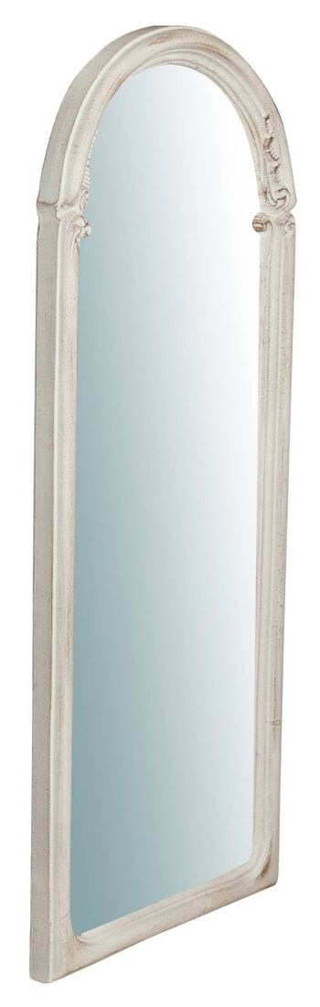 Miroir Mural En Bois Finition Blanc Antique L6480 1