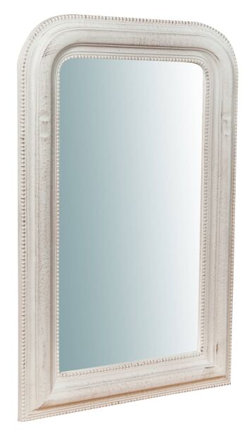 Miroir mural en bois finition blanche L6584 1