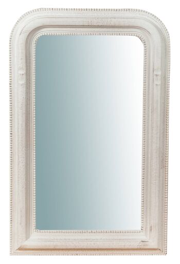 Miroir mural en bois finition blanche L6584 2