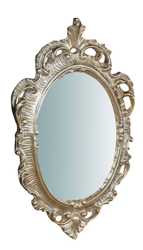 Buy wholesale Wall Mirror In Wood Silver Leaf Finish L6707 | Vitrinenschränke
