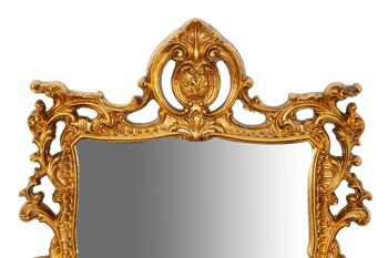 Miroir mural en bois finition feuille d'or L7287-O 3