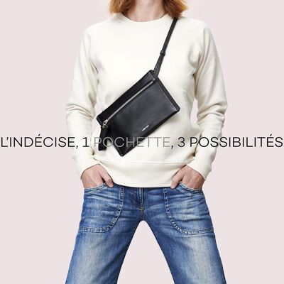 Pochette l'Indécise Noire aux portés modulables