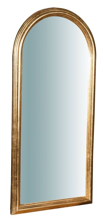 Miroir mural en bois finition feuille d'or L6545 1