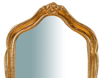 Miroir mural en bois finition feuille d'or L6590 3