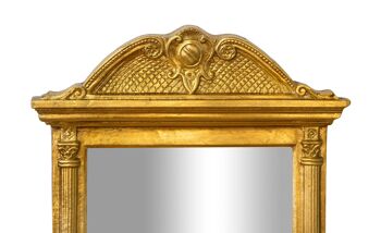 Miroir mural en bois finition feuille d'or L6763 3