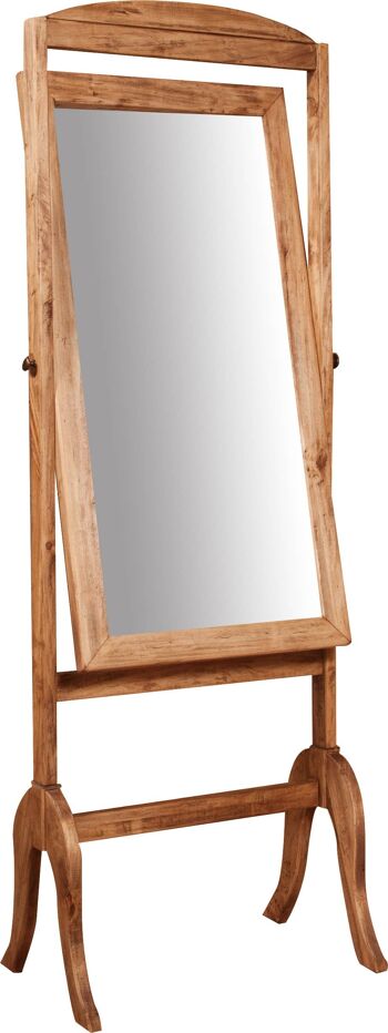 Miroir de sol réglable en bois massif L4289-NT
