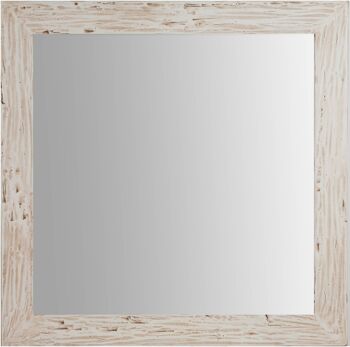 Miroir mural carré en bois massif de L6099-C 2