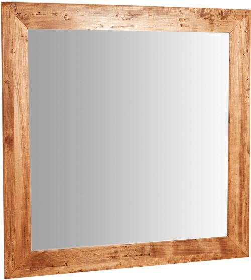 Specchiera Quadrata A Muro In Legno Massello Di L6099-NT