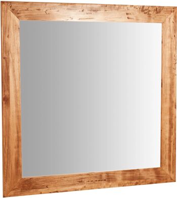 Miroir mural carré en bois massif de L6099-NT 1