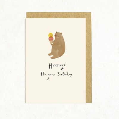 Bear birthday card