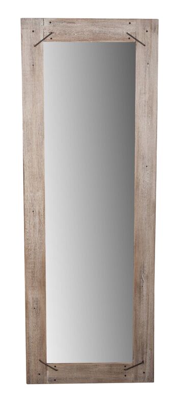 Miroir mural rustique en bois massif L6271 2