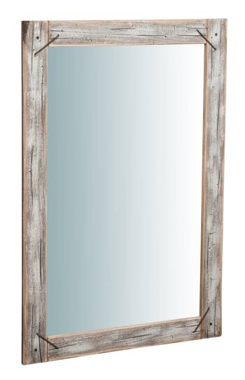 Miroir mural rustique en bois massif Rettan L6276 1