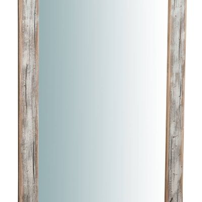 Specchio Da Parete In Legno Massello Rustico Rettan  L6276