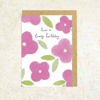 Flowers birthday card