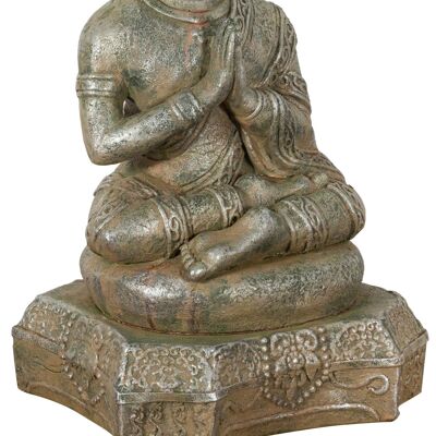 Statua Di Buddha In Resina Finitura Oro Anticato L4 R2257