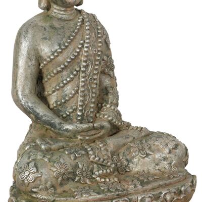 Statua Di Buddha In Resina Finitura Oro Anticato R2254