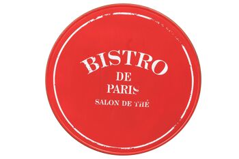 Table "Bistro De Paris" En Fer Finition Rouge Vieilli F1304 3