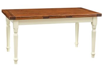 Table Extensible Country Avec Structure Blanche L3904-BN 1