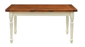Table Extensible Country Avec Structure Blanche L3904-BN 3