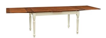 Table Extensible Country Avec Structure Blanche L3904-BN 4