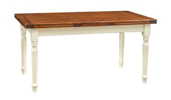 Table Extensible Country Avec Structure Blanche L3904-BN 2
