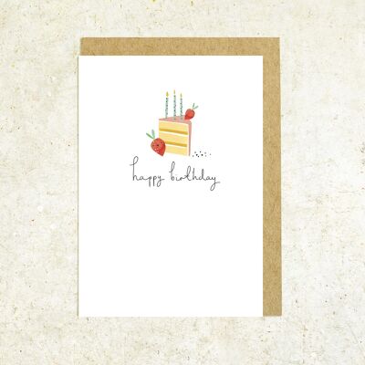 Birthday cake greeting card