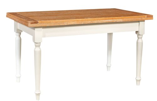 Tavolo Allungabile Country In Legno Struttura Bianca SC0604