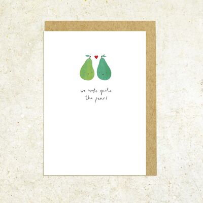 We make quite the pear greeting card