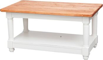 Table Fumoir Country En Bois De Tilleul Massif L4301-BNT 1