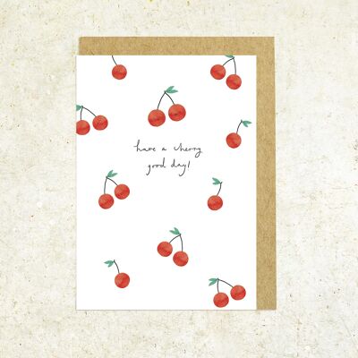 Cherry good day greeting card