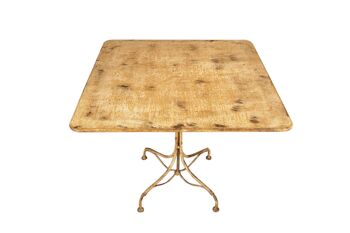 Table Fer Forgé Fini Blanc Antique F1513-2 2