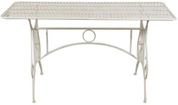 Table Amovible En Fer Forgé Finition Blanche An F1075 2